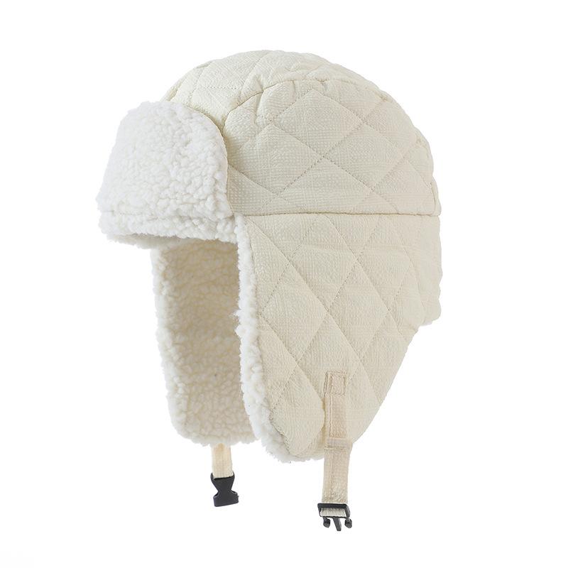 Autumn and Winter Hats for Women  Big Head Circumference Thickened Warm Windproof Lei Feng Hat Fashionable and Versatile Ear Protection Hat
