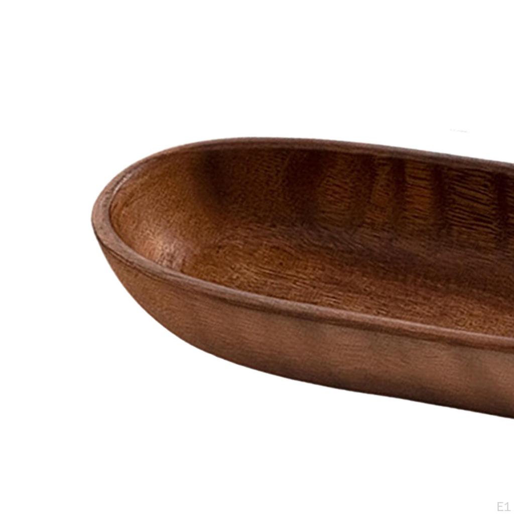 Sushi-Schale, Holz-Auffangtablett, dekorative Lebensmittelpräsentation, japanisches ovales Snack-Servieren für