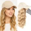 All-in-One Design Long Wavy Curly Hair Adjustable Baseball Cap Hair Extension  Daily Use