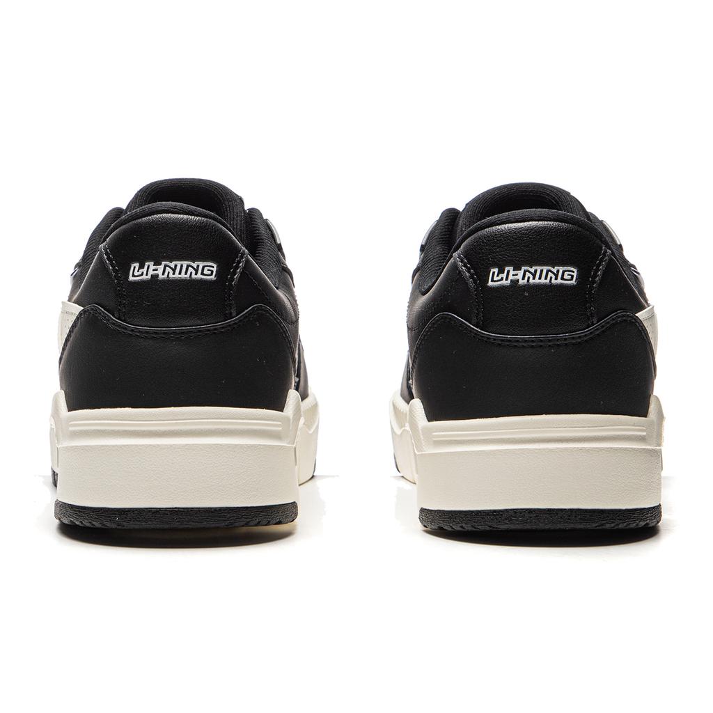 Li Ning Tendenza Moda Comune Anni '80 Antiscivolo Resistenti Scarpe da Skate Basse Uomo Sneakers Nero Bianco AGCU157-1