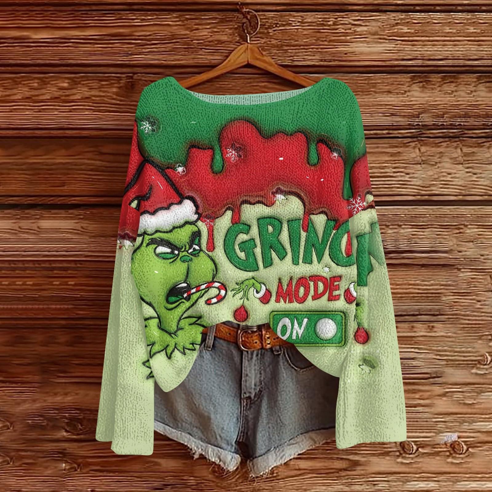 

Рождественские толстовки для детей, вязаные свитера для мальчиков и девочек, симпатичные рубашки, осенние свитера с круглым вырезом, топы 160 зелёный