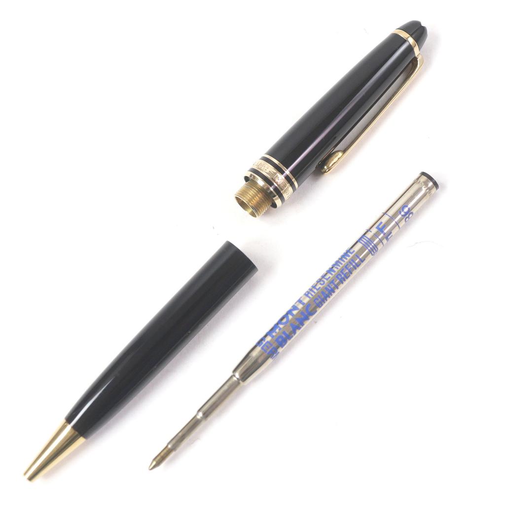Great MONTBLANC Ballpoint Pen Meisterstck Classic Twist Type Black Gold Mens Used