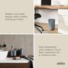 Official Umbra Touch Can Trash Can, Slate Blue, with Swing Lid, Round, 6L Capacity