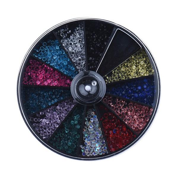 

Набор кубических камней Angel Nail 2 мм, разноцветные, 1 шт.