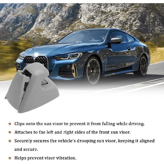 Zpana 2PCS Car Sun Visor Retainer Clips, OEM#95994975 95994976 Anti-Vibration Sun Visor Hanger Bracket Holder, Auto Interior Sunvisor Support Hook