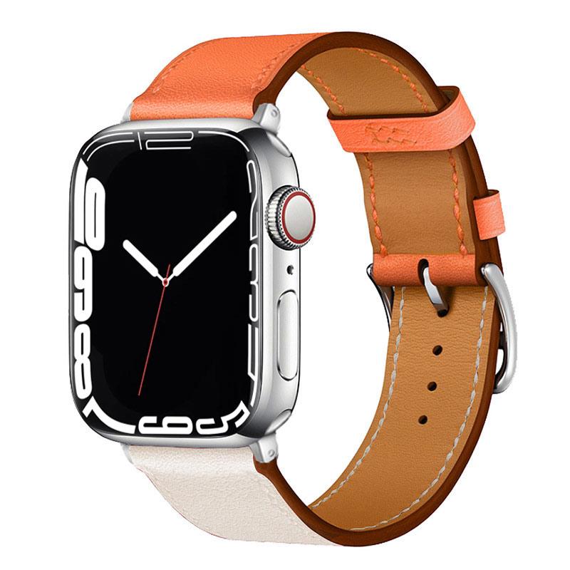 Leather Watch Straps for Watch band 46mm 44mm 49mm 45mm 42mm 40mm 38/41mm bracelet iWatch series 10-Ultra 9-8-7-6-5-4-3-SE