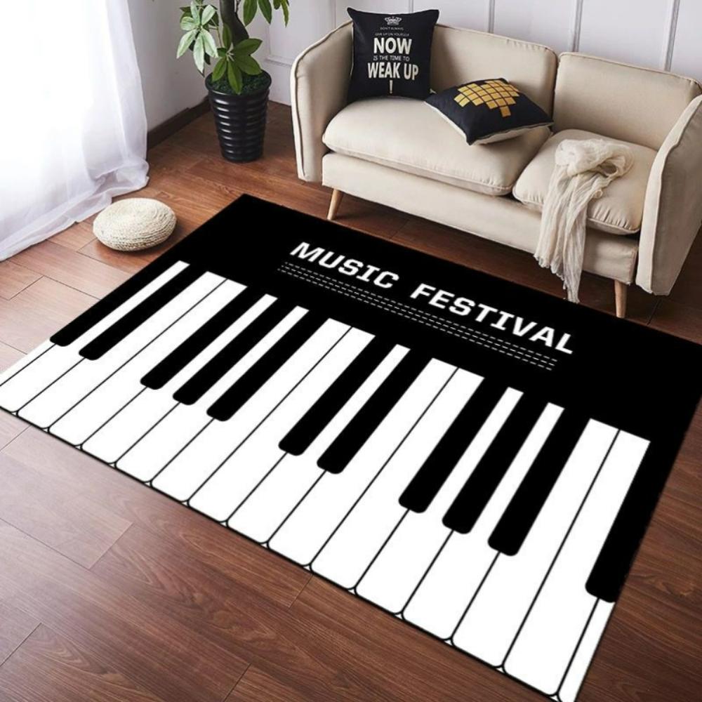 Piano Music Noise-reducing Carpet for Living Room Bedroom Decor Anti-slip Rug Kitchen Leisure Balcony Floor Mat Doormat Gift