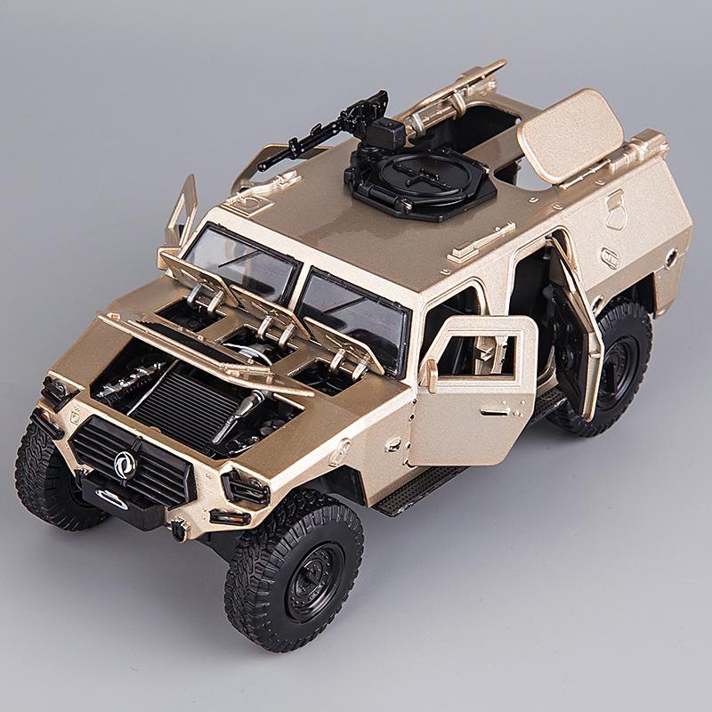 1:24 Modelo de Carro Blindado de Liga Militar Diecasts Metal Brinquedo Veículos Off-road Tanque Polícia Carro Modelo à Prova de Explosão Presente para Crianças