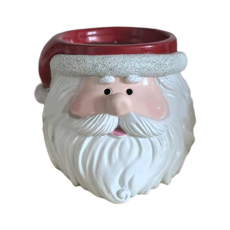 Christmas Flower Pot Succulents Planter Christmas Decorative Flower Pot,Snowman Santa Cartoon Planter Pots Art Decoration