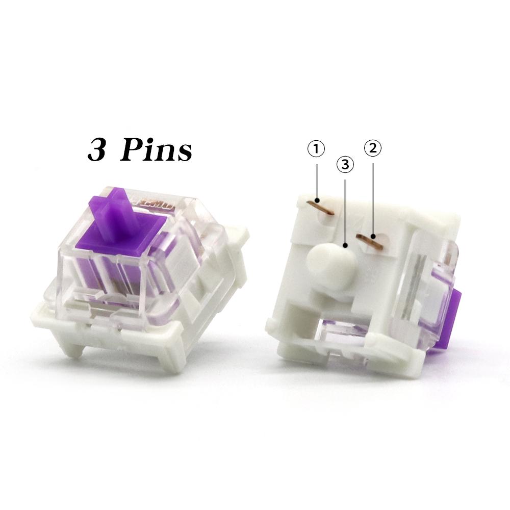 Outemu Switch for Keyboard 3Pin Linear Tactile Clicky Silent Switches for Mechanical Keyboards Gray White Red Blue Gaming Switch