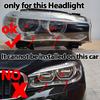 Yellow DRL Angel Eye LED Board Daytime Runnning Light for BMWX5 F15 X5M F85 2014 2015 2016 2017 2018 Headlight 63117263051