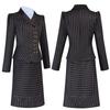 Cosplay Long-Sleeved Striped Jacket + Striped Skirt + Solid-Color Shirt
