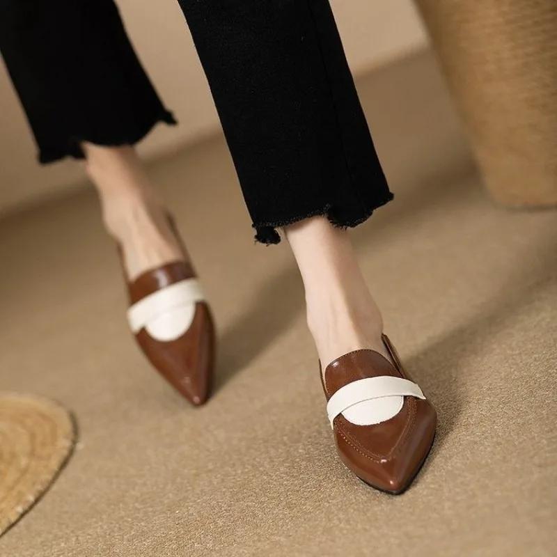 2024  Fashion Female Footwear Ballet Flats Spring Black Women Dance Shoes Soft Sole Shallow Ladies Flats with Lolita Shoes