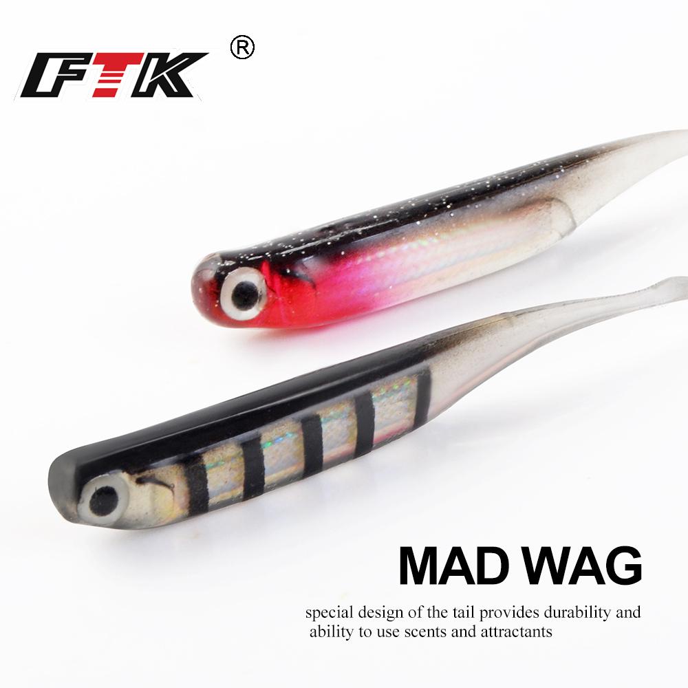 5pcs Soft Jerk Baits 7.5cm Silicone Fishing Lure Soft Worm 1.8g Rubber Swimbait Artificial Lures for Pike Perch Carp Fishing