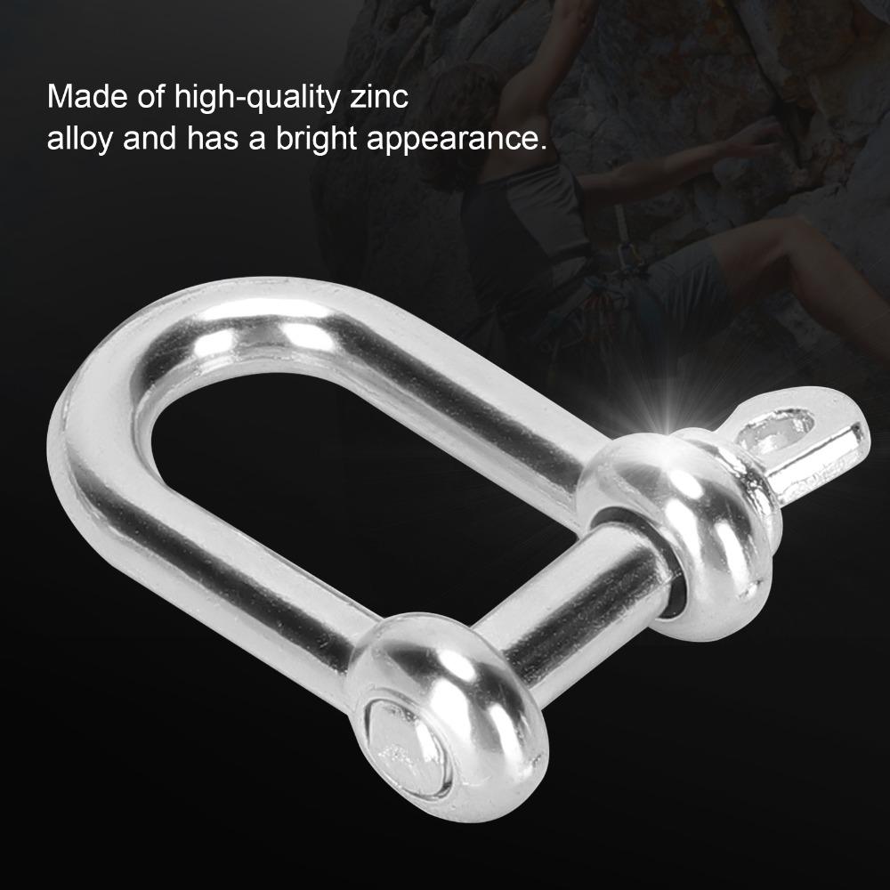 10 Pack Flat Head Bow Shackle Zinc Alloy D Ring Lock Pratical U Shape Connector  Rigging