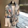 Cotton And Linen Feel Sunscreen Cape Bright Color Pattern Ethnic Style Spring And Autumn Silk Scarf Shawl Female Comfort Printing Shawl