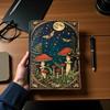 Pilzleder Journal Handgemachtes Grimoire mit Büttenrand Papier Skizzenbuch Personalisiertes Geschenk Buch der Schatten Journal für Geschenke