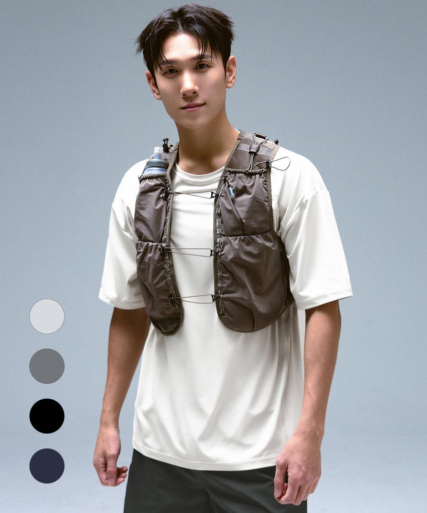 DRAW FIT [Hans X Drawfit] Active Line Half T-Shirt [4 Colors]