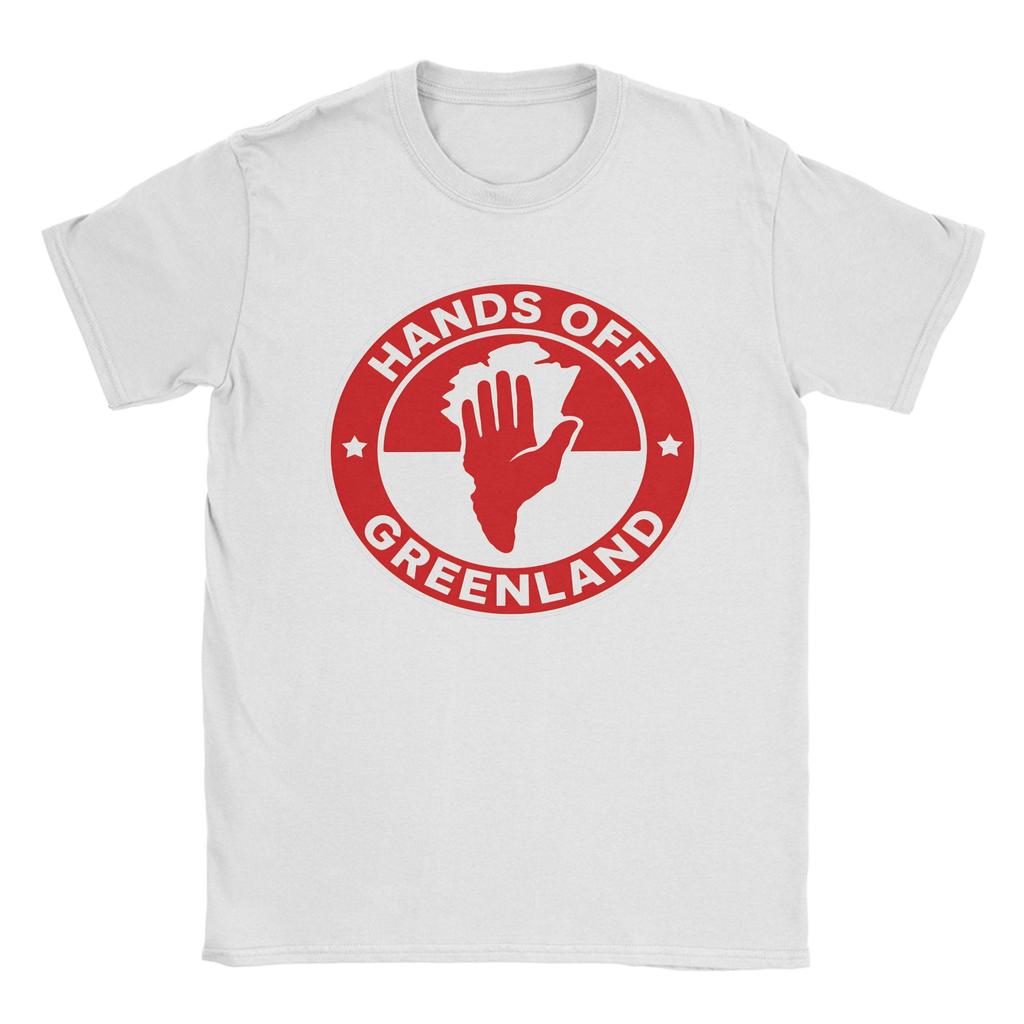 Casual T Shirt Summer Hands Off Greenland Trending T-Shirts Pure Cotton Tee Shirt for Men Funny Design Short Sleeve Clothing