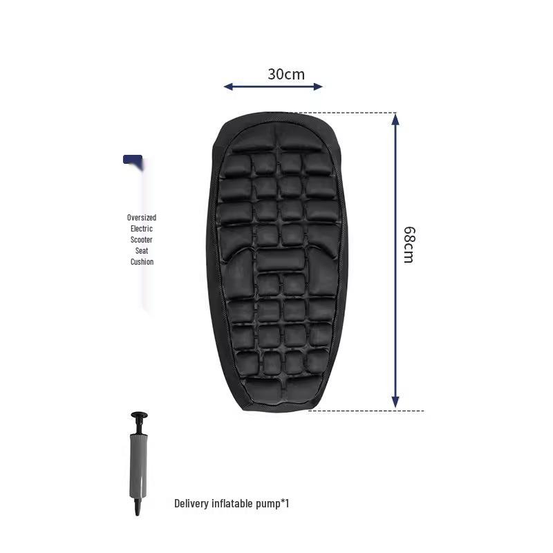 Inflatable Motorcycle Seat Cushion with Airbag for Pressure Relief & Shock Absorption, Suitable for Two-Person Seats