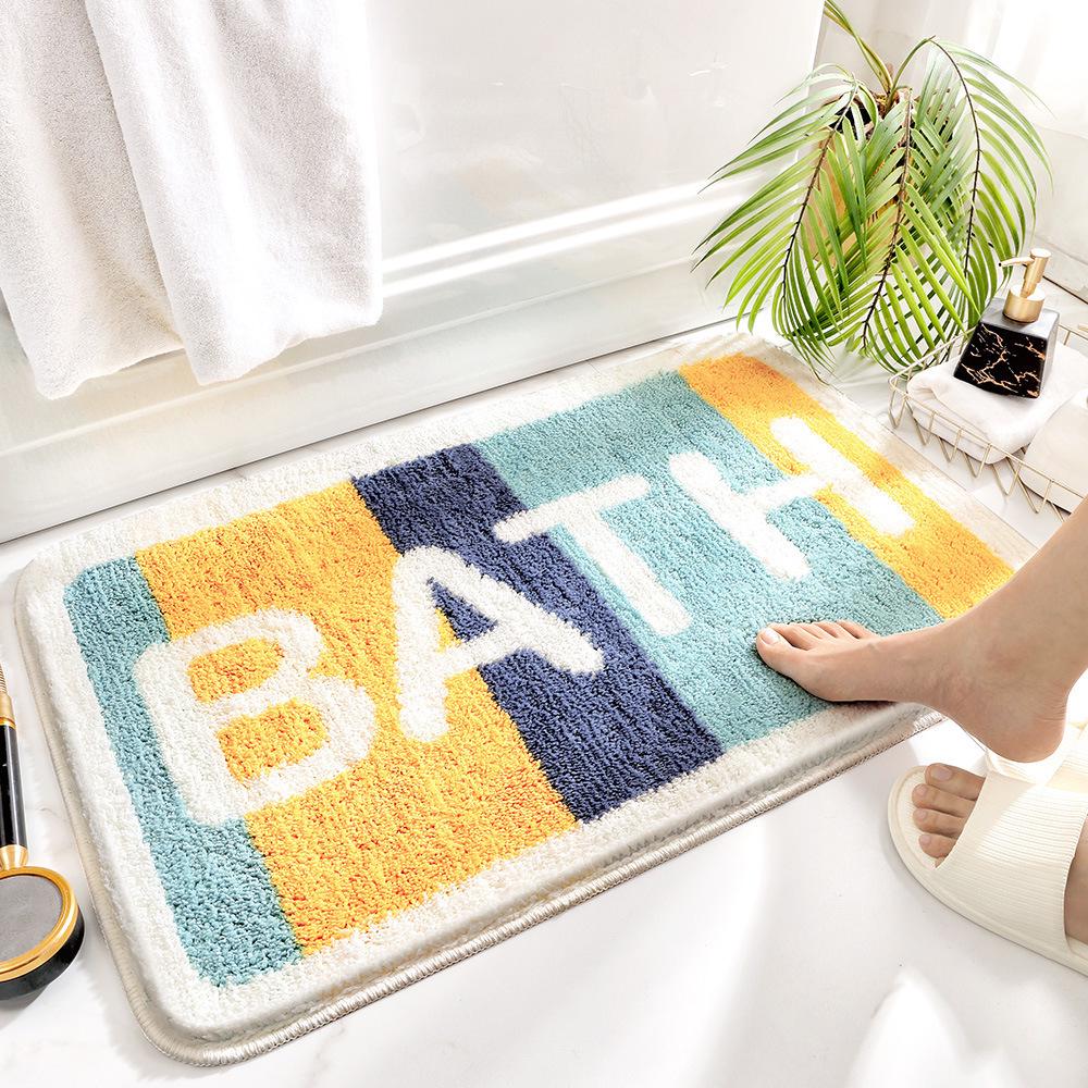 Cartoon Bathroom Toilet Faux Cashmere Floor Mat - Dirt-Resistant & Easy To Clean