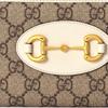 Gucci Portfel damski Horsebit 1955 Vintage Logo Długi płócienny i skórzany Heban Biały 621889-92TCG-9761