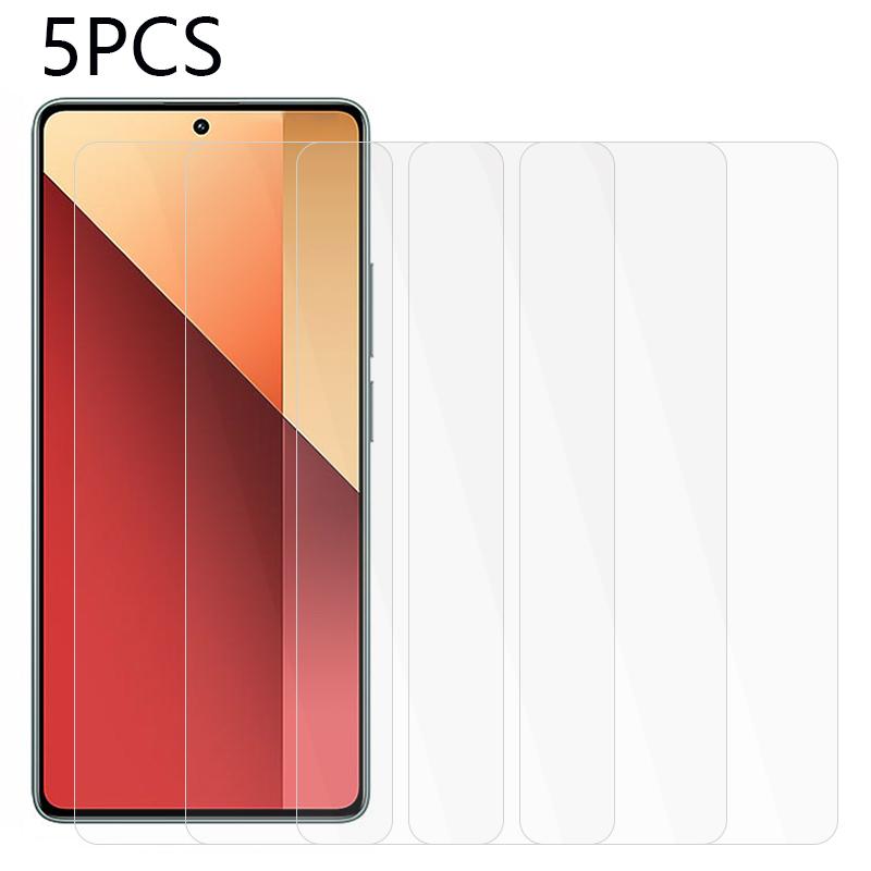 5PCS For Xiaomi Redmi Note 13 Pro 4G/Poco M6 Pro 4G Screen Protector 0.3mm 2.5D Tempered Glass Guard Film