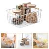 Ins Wind Wrought Iron Storage Basket Japanese Desktop Storage Basket Bathroom Simple Storage Basket Kitchen Storage Box Desk Organizer