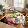 Personalized Crystal Velvet Carpet,Chainsaw Man Custom Printed Name, Plush Area Rug For Home Indoor Decor