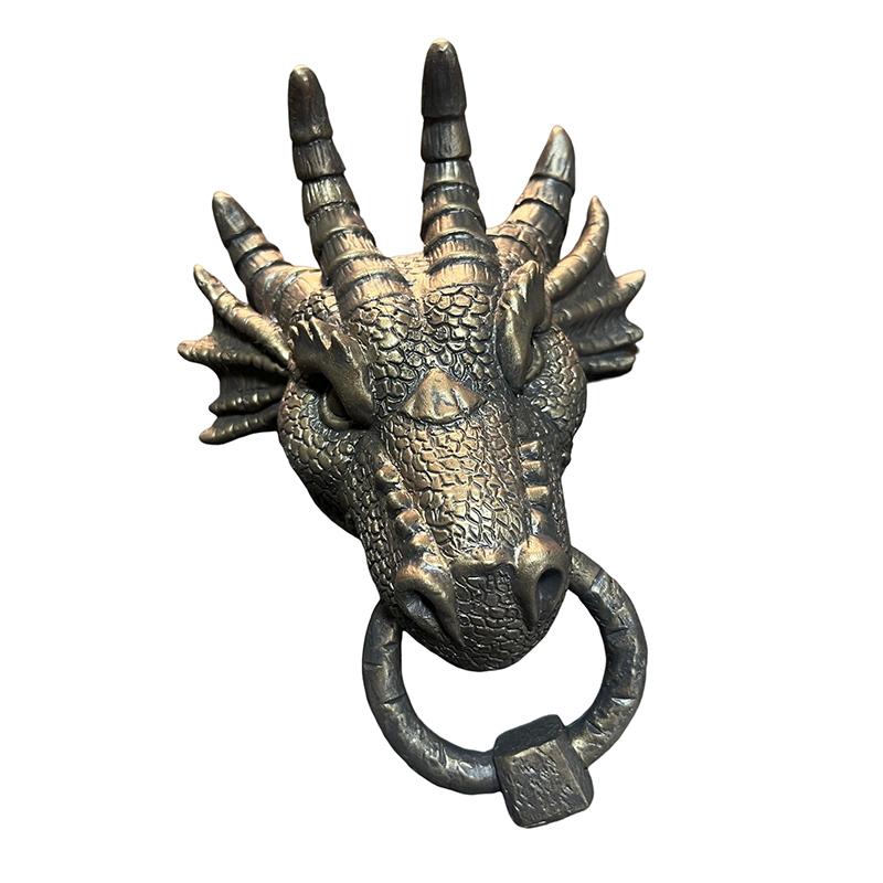 Dragon Door Knocker Goth Home Decor Gothic Home Dragon Wall Decor Dragon Head Statue Decoration For Home Office Decor