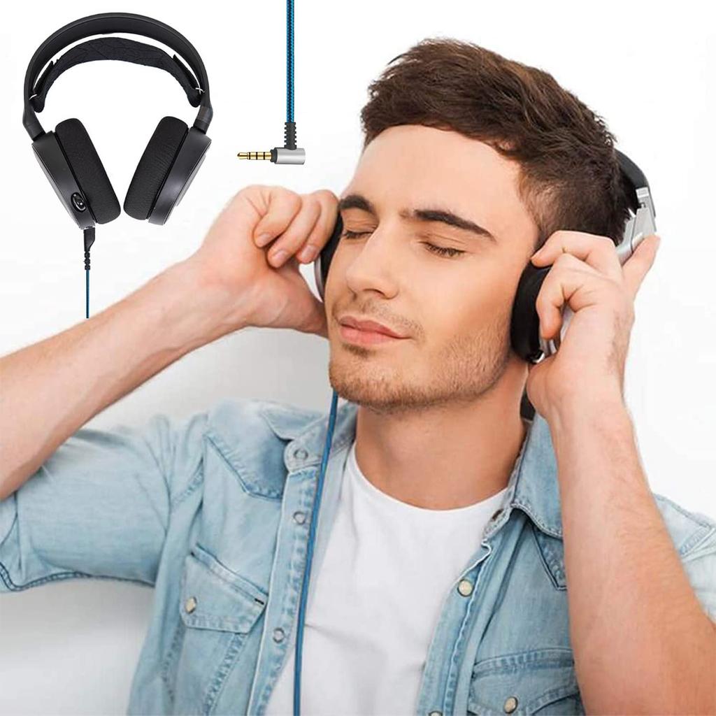 Adhiper Arctis 7 Cable Gaming Headset Audio Cable Auxiliary Cable for SteelSeries Arctis 3, 5, 7, and Pro Headphones (Blue, 2m)