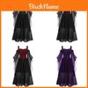 Halloween Witch Dress Gothic Medieval Cosplay Costume Off Shoulder High Quality Polyester Fabric
