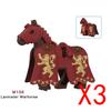 Military Building Blocks Medieval Solider Knights Equipments Mount War-Horse Wolf Flag Vests Shields Fiery Dragon Mini Blocks