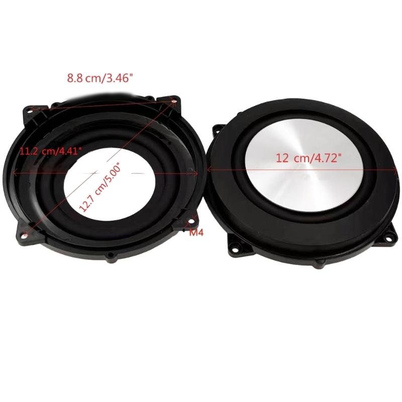 4 Inch Bass Radiator Passive Speaker Aluminum Brushed Low Frequency Loudspeaker Diaphragm Vibration Plate For Harman