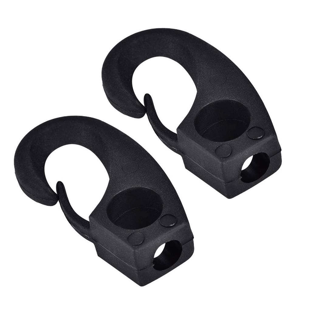 6 Pcs Nylon Lashing Shock Hook for Boat Canoe Kayak Boating Accessories Black