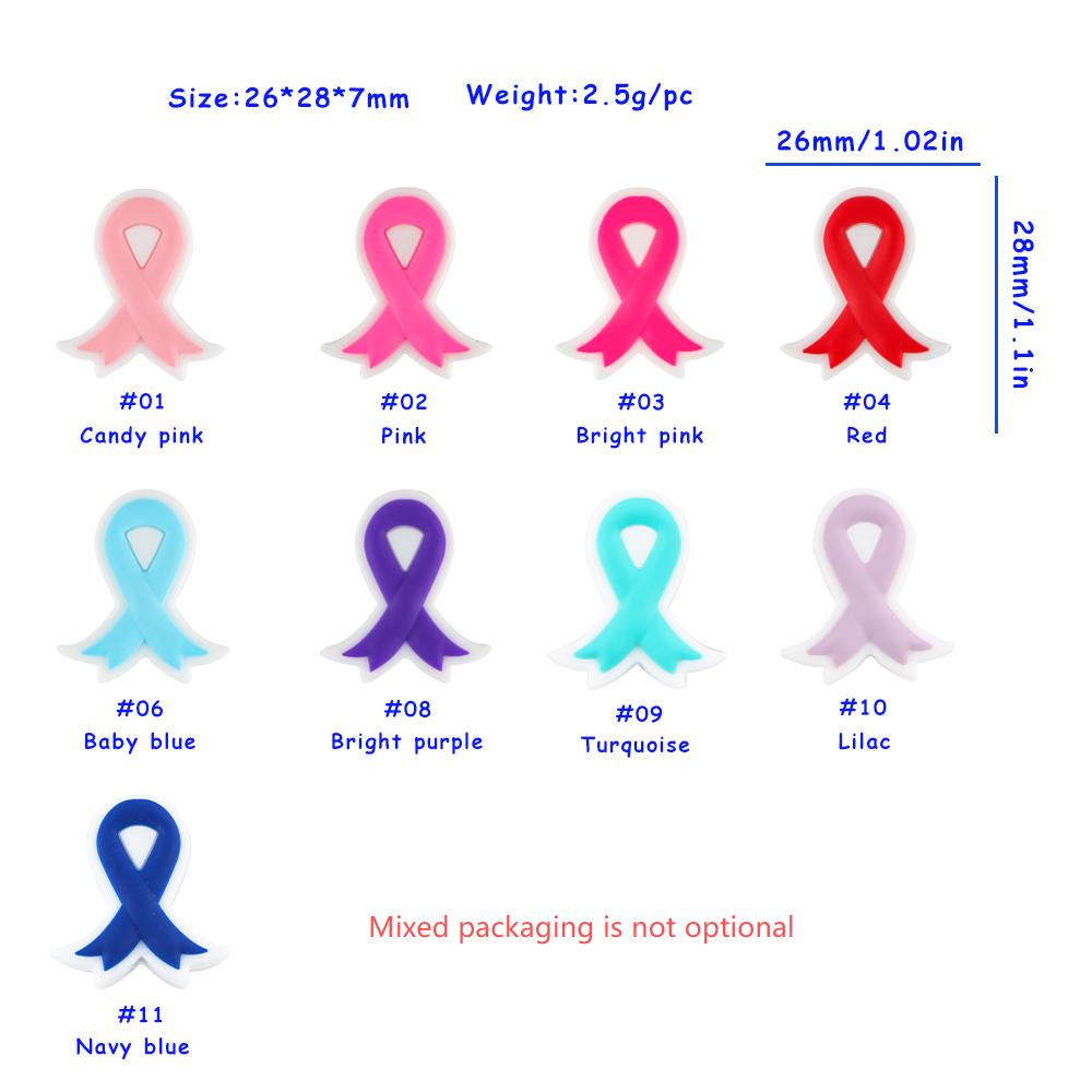 10Pcs Ribbon shape Focal Beads  Uesd For Beaded Pen Keychain Bracelet DIY Jewelry Handmade Accessories