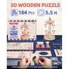 ROKR 3D Wooden Puzzles for Adults-LED Wooden Music Box Kits-Wood Model Kits to Build-3D Puzzles for Kids and Adults-Christmas STEM Toy Gifts