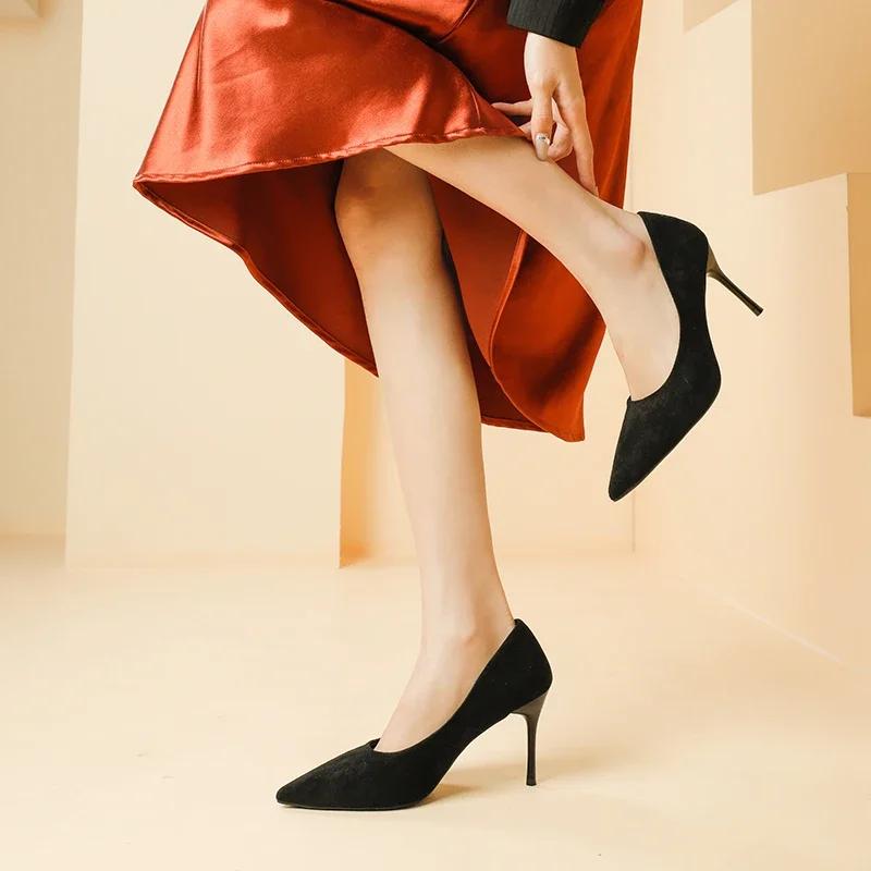 2024 Women's Shoes Summer 2024 High Heels Sexy Thin Heels Party Shoes Slip-on Dress Women 2024  Classics Women Pumps Shoes