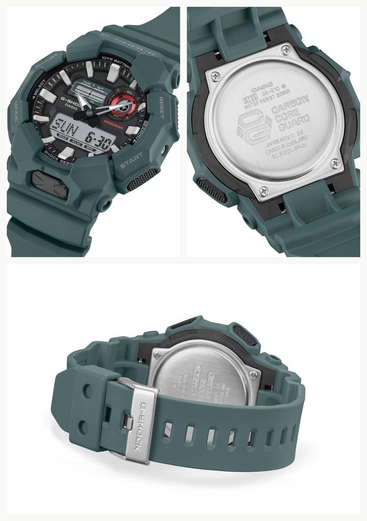 Casio Made with Biomass Plastic G-Shock Men's Watch, GA-010-2AJF, Green, Long-Life