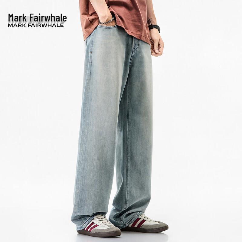 Mark Fairwhale Men's Lyocell Blend Loose Straight Jeans