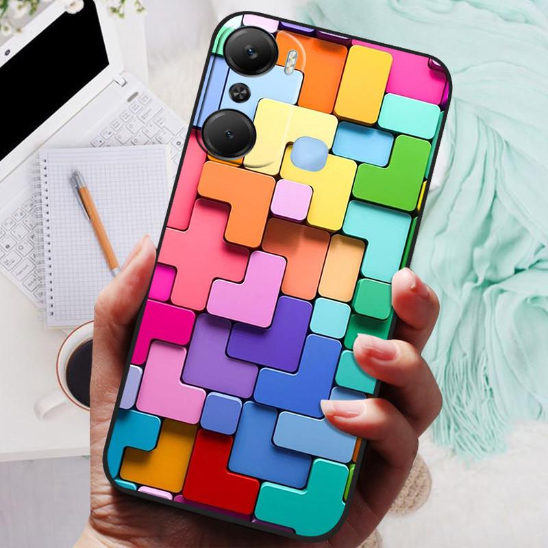 For Infinix Hot 12 Pro Case Black Cover Lion Wolf Silicone Soft Back Cases For Infinix Hot 12i Hot12 Pro / Hot 20 5G Case Shell