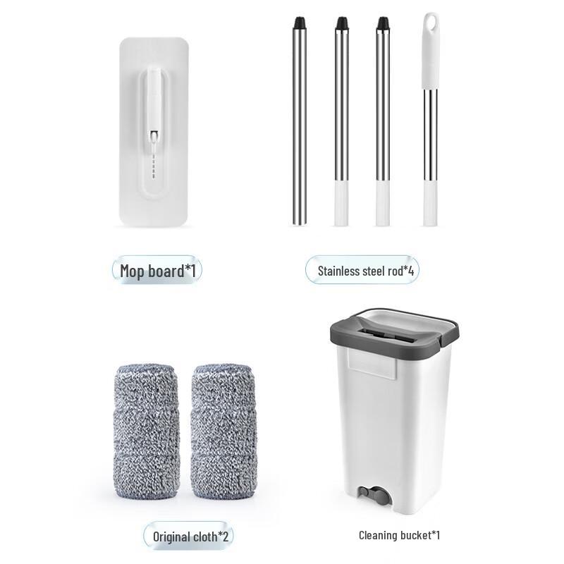 Self-Wringing Flat Mop with Bucket