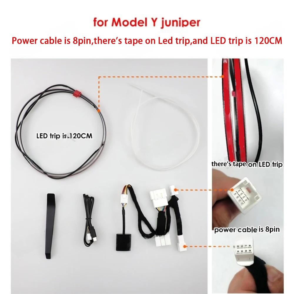 2-in 1 Smart Air Vent Ambient Light System BSD System for Tesla New Y Juniper Model 3 Highland Model 3 Y 2025+