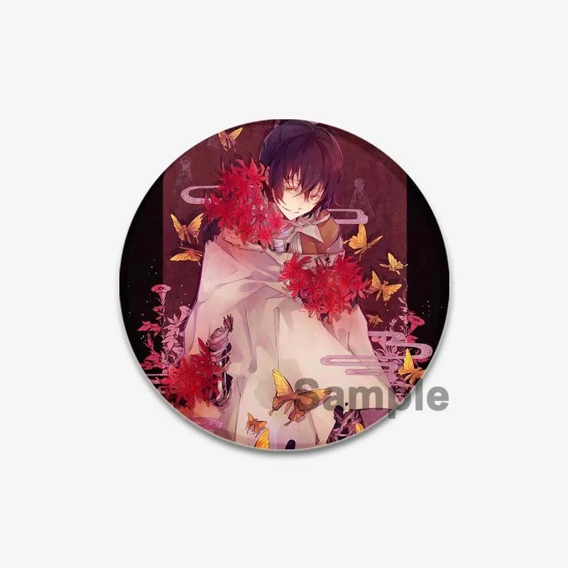 32/44/58mm Bungo Stray Dogs Pin Agency Atsushi Nakajima Dazai Osamu Soft Button Decorative Handmade Hat Badge Gift Accessory