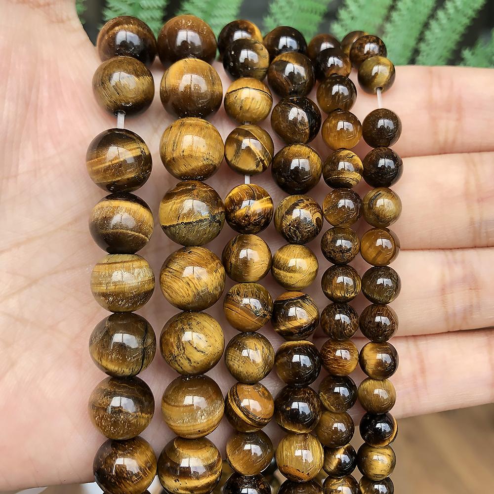 Natural Yellow Tiger Eye Stone Beads Round Loose Spacer Beads For Jewelry Making Diy Bracelet Necklace 4/6/8/10/12mm 15inch