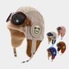 Cute Kids Earflap Hat Soft Lei Feng Hat Ear Protection Children's Plush Pilot Hat  Girls