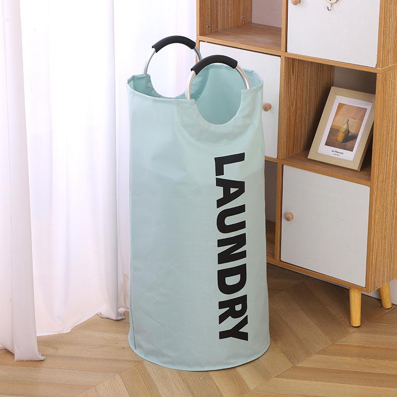 1pc Extra-Large Laundry Basket with Padded Handle - Foldable, Multi-Purpose Storage for Bathroom, Laundry Room, Balcony & Dorms