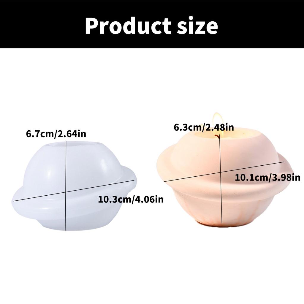 Multi Purpose and Creative Rotating Planet Candle Holder Silicone Mold for DIY Crafts and Home Decor Projects