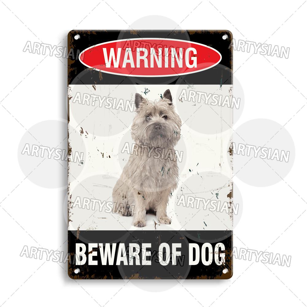Beware Of Dogs Metal Sign Bichon Bulldog Schnauzer Pit Bull Shar Pei Chihuahua Maltese Greyhound Cairn Staffordshire Great Dane