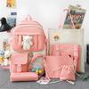 Schoolbag Korean Version Ins Small Fresh Girls Backpack Versatile Backpack Cute Transparent Bar Pain Bag Primary and Secondary School Schoolbag
